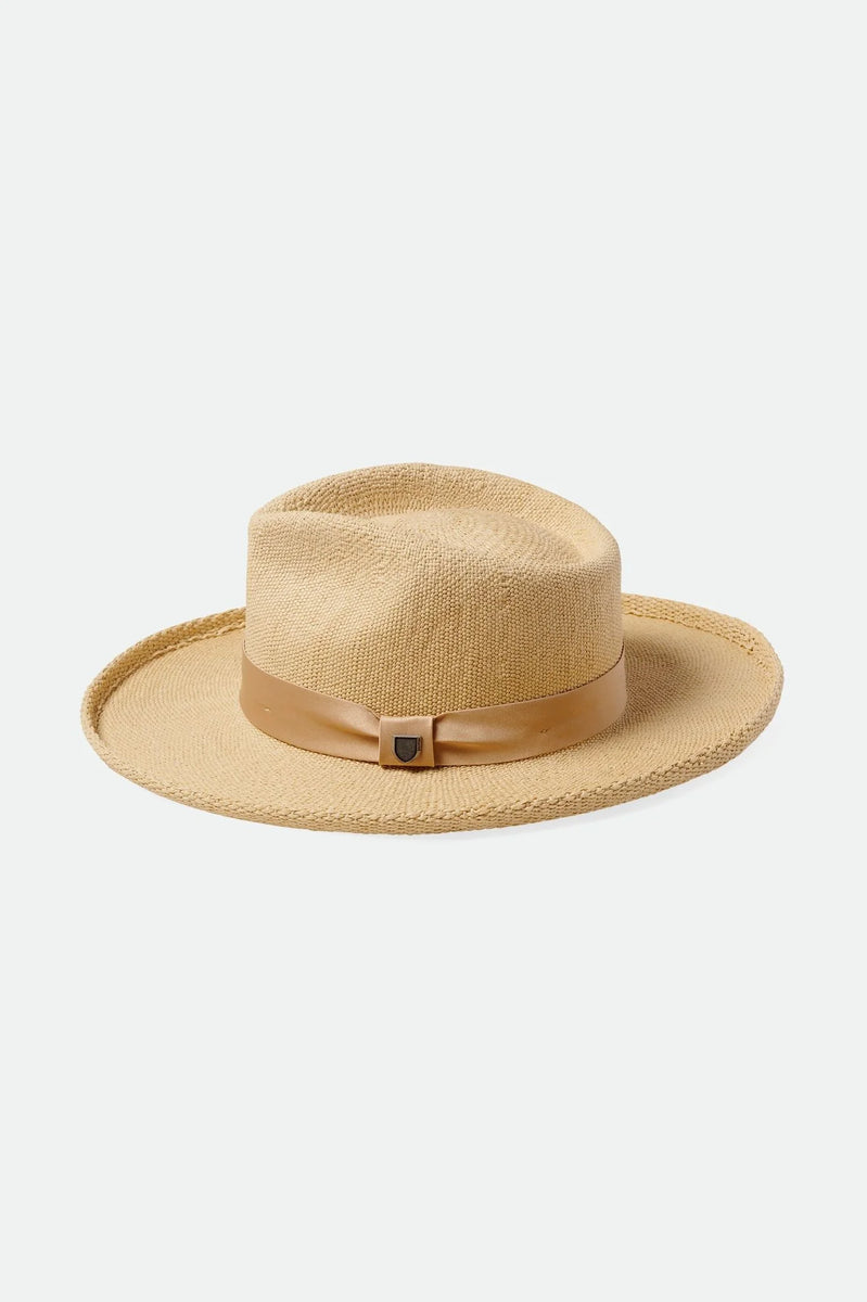 BRIXTON VICTORIA STRAW FEDORA- NATURAL/OAT MILK – The Journey Store