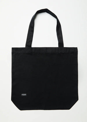 AFENDS CRUCIAL TOTE BAG HEMP BLACK