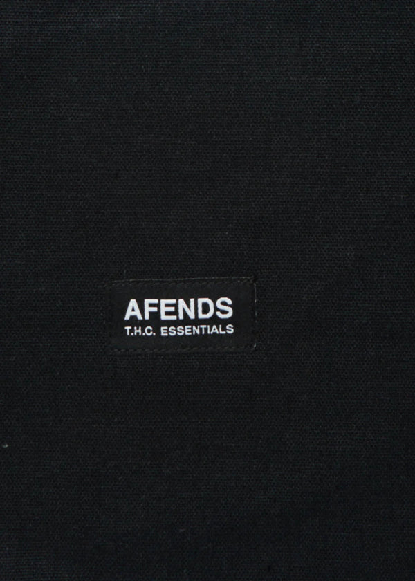 AFENDS CRUCIAL TOTE BAG HEMP BLACK