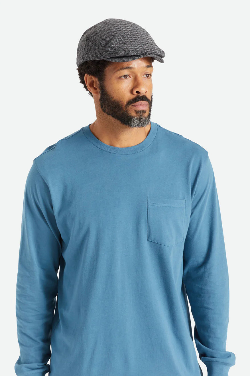 BRIXTON HOOLIGAN SNAP CAP GREY BLACK The Journey Store