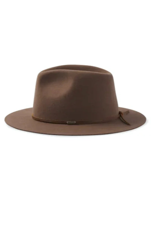 BRIXTON WESLEY FEDORA - DARK TAN